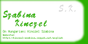 szabina kinczel business card